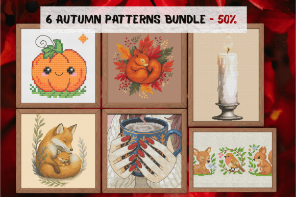 6 Autumn Cross Stitch Patterns Bundle Review