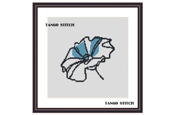 Blue Abstract Flower Cross Stitch Design Review