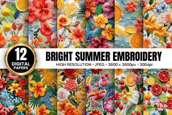 Bright Summer Floral Embroidery Patterns Review