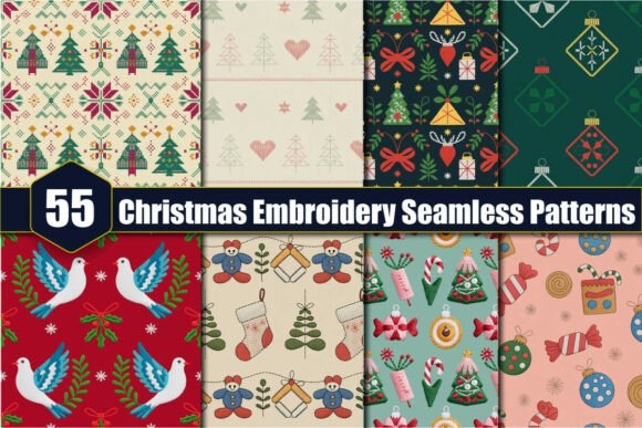 Christmas Embroidery Seamless Patterns: A Festive Design Review