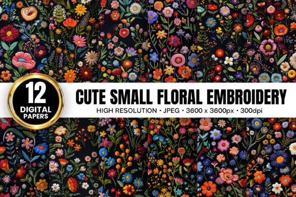 Cute Small Flowers Embroidery Patterns for Seasonal Projects