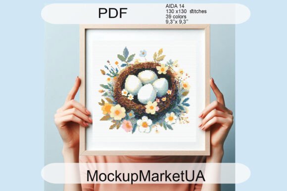Easter Nest Cross Stitch Patterns PDF: A Festive Design for Craft Fair Success