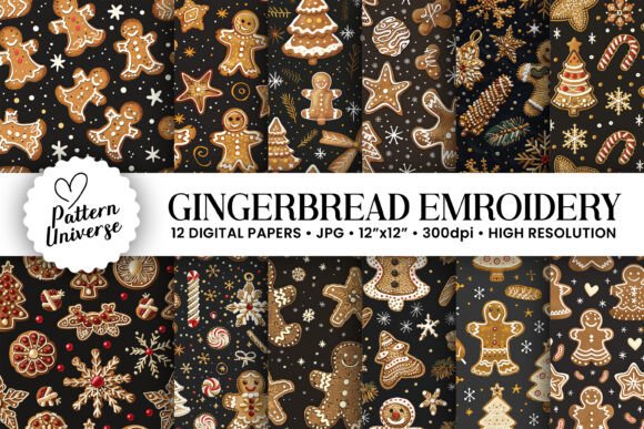 Gingerbread Embroidery Seamless Patterns: A Festive Seasonal Design Review