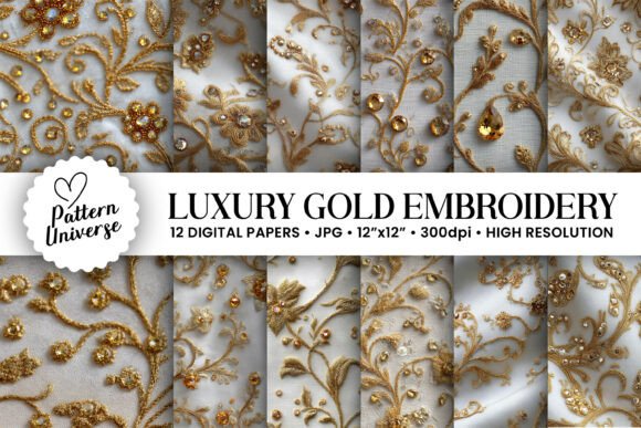 Gold Rhinestones Embroidery Patterns: A Designer’s Perspective