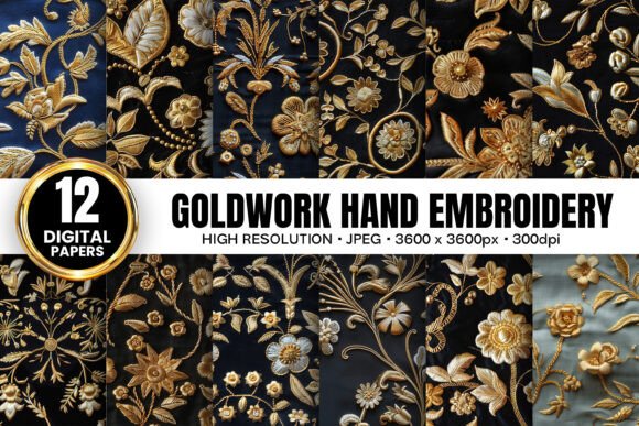 Goldwork Floral Hand Embroidery Patterns Review for Etsy Sellers