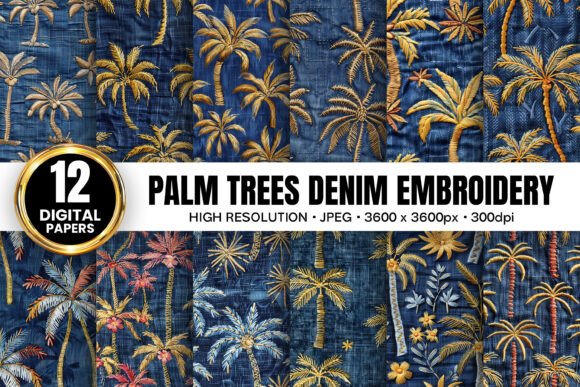 Palm Trees Denim Embroidery Patterns Review