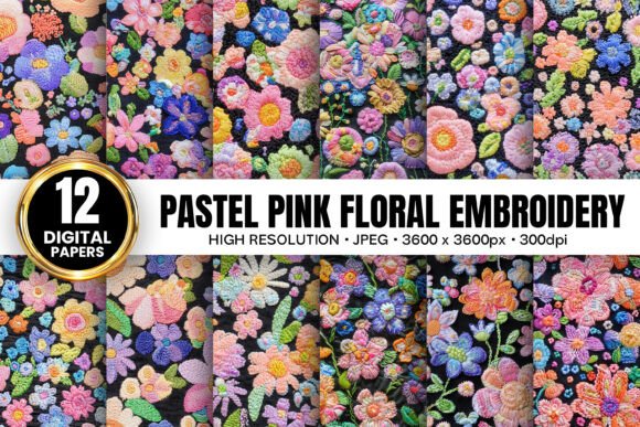 Pastel Pink Floral Embroidery Patterns: A Designer’s Perspective
