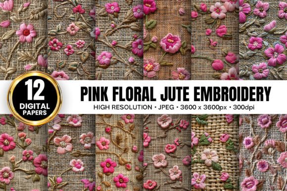 Pink Floral Jute Embroidery Patterns: A Seller’s Perspective