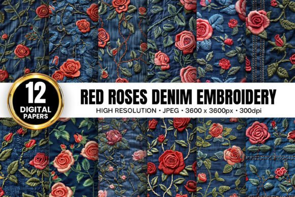 Red Roses Denim Embroidery Patterns Review