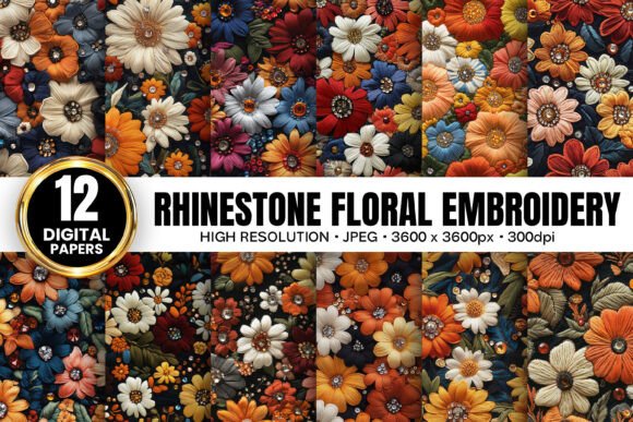 Rhinestones Flowers Embroidery Patterns Review