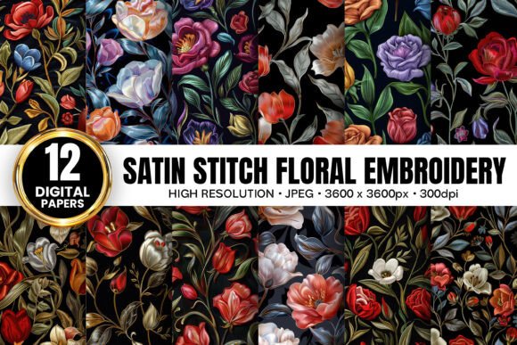 Satin Stitch Flowers Embroidery Patterns Review