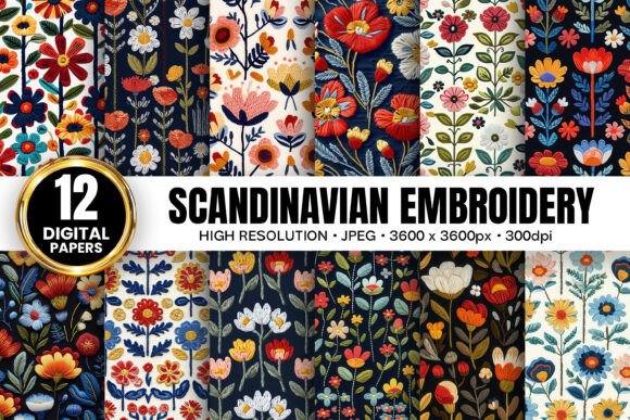 Scandinavian Flowers Embroidery Patterns Review