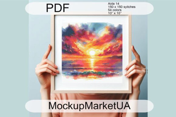 Sunset Cross Stitch Patterns PDF Nature Review for Sellers